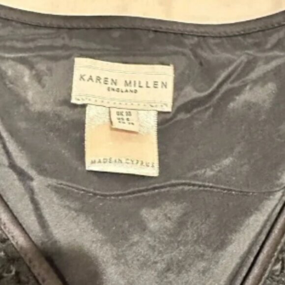 Karen Millen England women’s size 6 dress black lace with bow - Picture 3 of 6